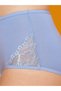 Berry Milk High Waist Hipster Panty with Side Lace Panel - 5