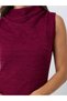 Burgundy Sleeveless A-Line Maxi Dress - 3