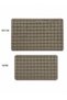 Bubble Plush Bath Mat Toilet Mat Set of 2 Washable Color Mink Non-Slip Base Without Fringe50X80(Square)60X100(Square) - 2