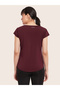 Maroon Solid Activewear T-Shirt - 4