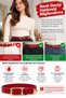 Genuine Leather Women's Belt with Gold Buckle and Metal Tips - 3 cm Belt for Jeans and Cloth Pants - 5