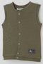 Boys' Baby Vest with Snap-Fastened Design and Cute Puppy Embroidery, 4 Months–1 Year, Dark Khaki Green - 3