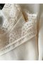 White Lace Trim Hijab - 8
