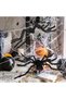 Triangular Spider Web+59''Giant Fake Spiders+20Pcs Small Spiders, Spider Decorations Set for Outside - 4