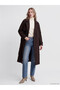 I Double-Breasted Roba Collar Loose Fit Women's Melton Coat from Freezen Store - 3