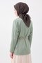 Soft Scarf, Leaf Pattern, Forest Green - 2