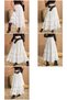 White A-Line Midi Skirt - 6