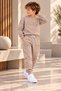 Unprinted Beige Kids' Sweatsuit Set