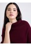 Oversized High Neck Cape Sweater - 4