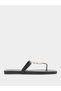 Metal Trim Thong Sandals