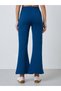 Medium Blue Fit and Flare Fleece Leggings - 4