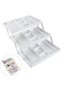 2/3 Tier Smart Collapsible Drawer Organizer,Multi Level Stacking Folding Junk Organizer, Foldable Ex - 8