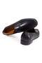 Black Color Laceless Genuine Leather Men's Shoes - 2