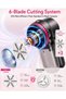Large Rechargeable Fabric Shaver with LED Light, 6-Leaf Blade, 2000mAh - 4