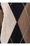 Regular Fit Argyle Pattern Knit Sweater - 3