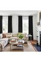 Linen Curtains Grommet Window Drape 132x213CM Black 1 Panel - 8