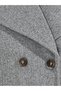Regular Fit Double Breasted Flared Wool Like Coat - 4