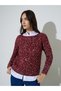 Multi-Color Long Sleeves Round Neck Ribbed Knit Jumper - 3