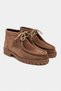 Nila Desert Dark Beige Genuine Suede Leather Lace-Up Women's Boots with Textured Thick Soles - 5