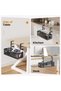 Under Desk Cable Tray - Black, No Drill Cable Management Box for Office & Home - 7