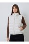 Off White Short Length Padded Gilet - 3