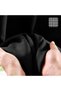 Linen Curtains Grommet Window Drape 132x213CM Black 1 Panel - 4