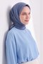 Soft Scarf, Leaf Pattern, Blue - 2