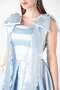 Organza Satin Fabric Princess Mini Dress - Baby Blue - 4