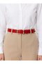 Genuine Leather Women's Belt with Gold Buckle and Metal Tips - 3 cm Belt for Jeans and Cloth Pants - 3