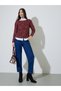 Multi-Color Long Sleeves Round Neck Ribbed Knit Jumper - 2