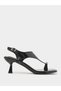 Patent Mid Heel Toe Post Sandals