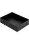 Rectangular Plastic Desk Organizer, Accessory Tray, Black