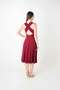 Jersey Fabric Back-Cross Detailed Midi Dress - Bordo - 4