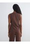 Simple Women's Vest with a Double-Breasted Wrap Neckline in a Linen-Blend Fabric from Freezen Store - 5