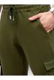 Solid Cargo Joggers with Zipper Pocket - 4