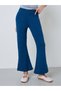 Medium Blue Fit and Flare Fleece Leggings