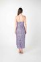 Tulle sequin fabric strapless pencil dress - lila - 5