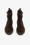 Coffee-Brown Suede Genuine Leather Buckled Women's Boots with Thick Soles - 4