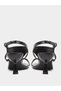 Patent Mid Heel Toe Post Sandals - 4
