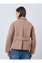 Tan Regular Fit Wool-Like Jacket - 5