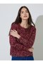 Multi-Color Long Sleeves Round Neck Ribbed Knit Jumper - 5