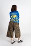 "On Earth" Graphic Back Print Blue Oversized Unisex T-Shirt - 6