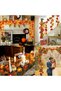 Maple Leaves String Light,Fall Thanksgiving Decorations Pumpkin String Lights,3M 20LED Halloween Pum - 6