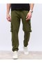 Solid Cargo Joggers with Zipper Pocket - 2