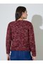 Multi-Color Long Sleeves Round Neck Ribbed Knit Jumper - 6