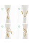 Decorative Rope Holdbacks, 2 Pcs Twist Curtain Tiebacks Modern Style Holdbacks for Window Drape - 5