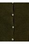 Olive Green Round Neck Long Sleeves Regular Fit Cardiagan - 4