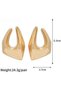 Large Chunky Gold Statement Earrings, Oversized Flower/Geometric Drop Design, Lightweight Hypoallerg - 3