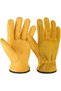 Professional Cowhide Leather Work Gloves - Durable & Puncture Resistant for Construction, Carpentry,