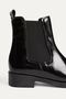 Women's Black Patent Leather Ankle Boots with Elastic, Short Heel, and Non-Slip Sole, Winter Boots, Tr01Mk06A. - 8